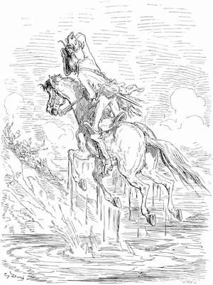 Le baron de Münchhausen, par Gustave Doré