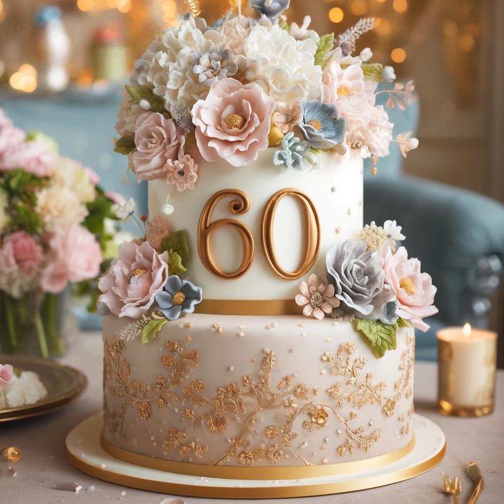 Gâteau d'anniversaire de 60 ans